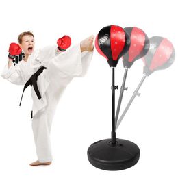 outdoor vents NZ - Sand Bag Kids Indoor And Outdoor Speed Boxing Ball Inflatable Vent Sports Set Punching With Gloves294W