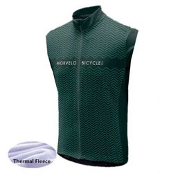 Morvelo Winter Thermal thermal sleeveless Cycling Vest Men Warm Fleece Cycling jerseys/ Bicycle Bike Clothing / Gilet ciclismo T220729