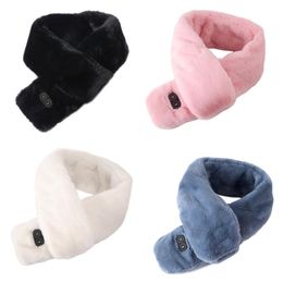 Bandanas Winter Heated Scarf USB Smart Electric Men Women Shawl Neck Wrap 3-Gear Adjustable Vibration Massage Thermal Plush Collar