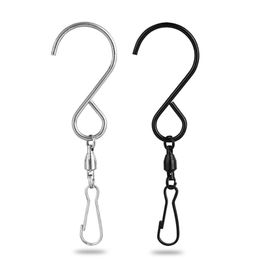 Spinning Swivel Clips Stainless Steel S-Shaped Hooks For Wind Chimes Wind Spinners Wall Hangers Multi-functional Rotatable LX4811