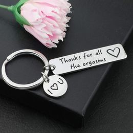 Keychains Letter Funny Keychain Gifts For Boyfriend Husband Thanks All The Orgasms With Couples GiftKeychains