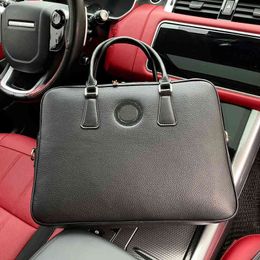 High Capacity Office Briefcase Men Handbag Leather Shoulder Bags Designer Crossbody Male Business Laptop Bag 220809