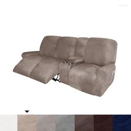 Chair Covers 3 Seater Suede Recliner Sofa Cover With Cup Holder Style Lounger Armchair Lazy Boy Slipcover Living RoomChair