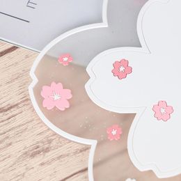 Flatware Sets Cherry Blossom Heat Insulation Table Mat Family Office Anti-skid Tea Cup MatFlatware