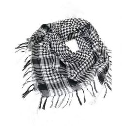 Arafat Arab Scarves Sports Outdoor Arab Shawl Tactical Wraps Keffiyeh Lightweight Military Shemagh Palestine Unisex Tassels Soft Stripe Scarf Square 95CM