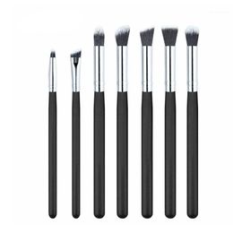 Wholesale- Professional 7pcs Beauty Makeup Brushes Set Synthetic Kabuki Cosmetic Blending Eyeshadow Eyebrow Brush Kit Tool