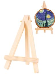 Mini Wood Display Easel Painting Tripod Tabletop Holder Stand for Small Canvases Business Cards Signs Photos KDJK2207