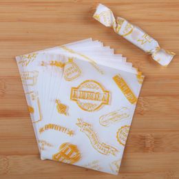 Gift Wrap 500 Pcs/lot Orange English Letters Flying Banner Decoration Homemade Party Candy Wrapper Foodgrade DIY Twisting Wax PaperGift