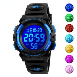 Children LED Electronic Digital Watch Chronograph Clock Sport Watches 5Bar Waterproof Kids Wristwatches For Boys Girls