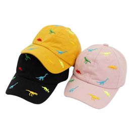 Ball Caps Doit 2022 Children Baseball Cap Spring Hip Hop Embroidery Dinosaur Summer Kids Hats Boys Girls Hat Snapback GorrasBall