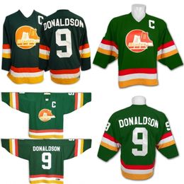 CeoMitNess 9 Barclay DONALDSON BroomCounty BLADES Slapshot Movie Hockey Jerseys With Captain C Patch Shirt Green Men Women Youth Double Stitched
