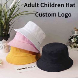 Custom Parent-child Fisherman Cap for Men Women Japanese Couple Bucket Hats Summer Children's Sunshade Panama Hats Y220708
