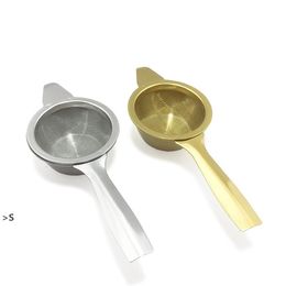 Stainless Steel Tea Strainer Filter Fine Mesh Infuser Coffee Cocktail Food Reusable Gold Silver Color BBB15000