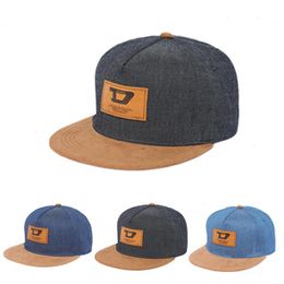 High Quality Jenas Letter Logo Caps Denim Cotton Unisex Fashion Hip Hop Snapback Outdoor Sports Sun Adjustable Trucker Hat