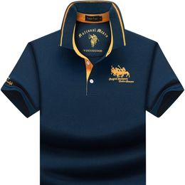 Polo Men s Short Sleeve T Shirt Summer men s loose lapel large size half sleeve T shirt 220606
