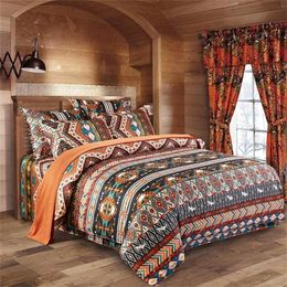 3pcs Mandala Bohemian Ethnic Style Floral Bedding Set 1 Pcs Duvet Cover and 2 Pcs Pillowcase for Home Decoration T200409