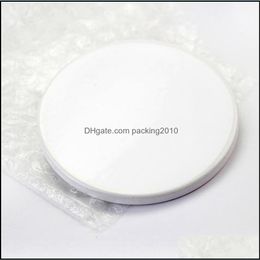 9Cm Sublimation Blank Ceramic Coaster White Coasters Heat Transfer Printing Custom Cup Mat Pad Thermal Sea Drop Delivery 2021 Mats Pads Ta