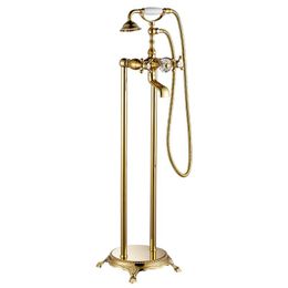 Bathroom Shower Sets Antique Faucet Wall Mount Soild Brass Set /Cold Water Bath Products Hy57Bathroom