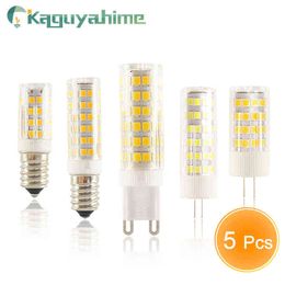 Kaguyahime 5/LOT LED G9 G4 E14 Lamp bulb Dimmable bulb 3w 5w 9w AC 220V DC 12V SMD2835 COB G4 LED G9 Lamp Replace Halogen H220428