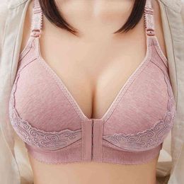 Front Closure Sexy Adjustable Breathable Bras Women Lace Push Up Bra Lingerie Comfort Thread Free Intimates Brasserie Ultra Thin L220726