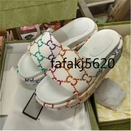 Flip Flop Lady Shoes Embroidery Wedge Sandals Elevator Shoe Women Slides High Quality SIZE 34-43 G693