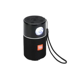 TG629 Portable Wireless Bluetooth Speaker LED Light Outdoor Music Player Stereo Speakers with FM Radio Microphone Flashlight