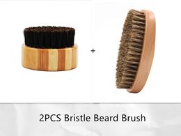 Beard Brush For Men With 100% First Cut Boar Bristles, Shaving Brushes Made in Lotus Wood and Bamboo With Firm Bristles To Tame and Soften Your Facial Hair
