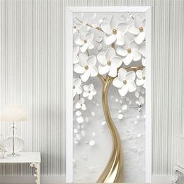 3D Stereo Jewellery Diamonds Wall Door Sticker Living Room Bedroom Luxury Home Decoration Paste Vinyl Murals Papel De Parede 220426