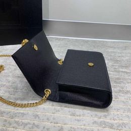 gift box for handbag UK - Designer shoulder bag handbag timeless black classic caviar gold size 20cm gift box dust bag