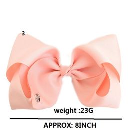 30Pcs Girls Toddler Infants 8 Inch Bows Solid Colour Hair Clips Grosgrain Ribbon Kids Teens Children Large Bow Alligator Barrettes hair Accessories