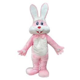 Halloween Pink Rabbit Mascot Costume Advertising Props Cartoon Character Outfits Suit Unisex Adults Outfit Christmas Carnival Fancy Dress