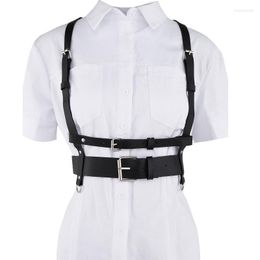 Belts Fashion Leather Harness Belt Women Lingerie Black Bondage For Body Suspender Corset Skirt Dress BeltBelts Enek22