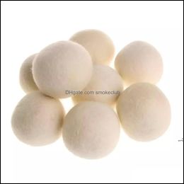 7Cm Reusable Laundry Clean Ball Natural Organic Fabric Softener Premium Wool Dryer Balls C0 Drop Delivery 2021 Other Products Clothing Racks