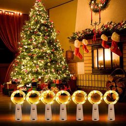 Strings Christmas Lights String Led Wine Bottle With Cork Battery For Party Wedding Bar Decor Warm WhiteLED