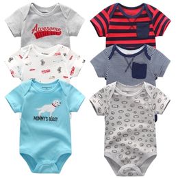 Baby clothes sets short sleeve baby rompers Fashion born Jumpsuits infant baby girl outfit Roupas de bebe clothing LJ201223