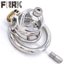 NXY Chastity Device Frrk Short with Conduit and Anti Release Ring Lock Adult Fun Queen 0416