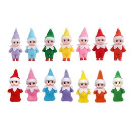 Kawaii Mini Babies Elf Dolls Clothes Plushies 9cm 3.5inch Plush Toys On The Shelf Accessories Decoration Easter Gifts for Girls Boys Children Kids Adults