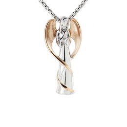 angel keepsake gifts Canada - Angel Cremation Necklace Memorial Urn Pendant Rose Gold Stainless Steel Ashes Keepsake Jewelry Gift for Women Men Hold Human   Pet313w