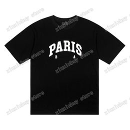 22ss Men Women Designers t shirts tee Paris letter print short sleeve Crew Neck Streetwear xinxinbuy black white XS-L