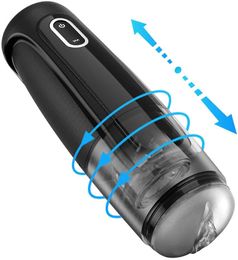 10 Speed Automatic Telescopic Male Mastubators Rotating Silicone Vagina sexy Toys for Men Penis Masturbation Cup Adults 18 Tool