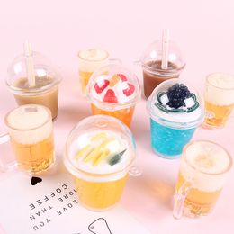 Colorful Mini Milk Tea Charms Craft Tools Pendant Accessories for Jewelry Craft DIY Keychain Earring 1222534