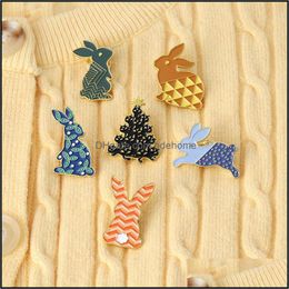 Pins Brooches Jewelry Rabbit Series Model Cartoon Alloy Paint Black Cat Pine Collar Pins Colorf Cute Animal Cowboy Skirt Backpack Clothes B