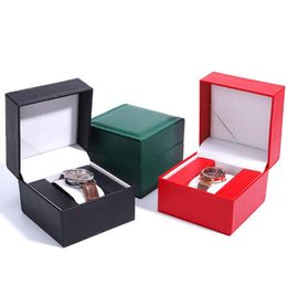 PU Leather Watch Gift Box Jewellery Bracelet Storage Case with Removable Pillow Wristwatch Display Boxes