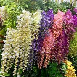 DIY Silk Flower Artificial Flower Wisteria Vine Rattan For Valentine's Day Home Garden Hotel Wedding mall Decoration