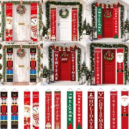 Christmas Door Banner Decor For Home Outdoor Merry Deco Xmas Ornaments Natal Year Navidad Y201020