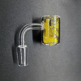 Quartz Thermochromic Banger Bong Hookah Smoking Accessories 10mm 14mm 18mm Male Yellow Sand Colour Changing Quartz Nails Bucket For Glass Bongs Dab Rig