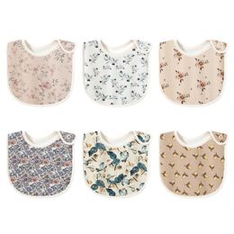 Hair Accessories Baby Bib Sleeveless Ins Babies Born Drooling Aprons Infant Burp Cloths Cute Print Rice Pocket Anti-SpittingHair