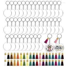 Keychains 152Pcs Of Acrylic Keychain Blanks Set 38Pcs Vinyl Tassels Key Ring Jump Miri22
