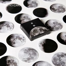 Gift Wrap 45pcs Moon Phase Calendar Planet Creative Handbook Scrapbook Diary Stationery DIY Sticker Decoration