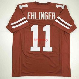CHEAP CUSTOM New SAM EHLINGER Texas Orange College Stitched Football Jersey ADD ANY NAME NUMBER